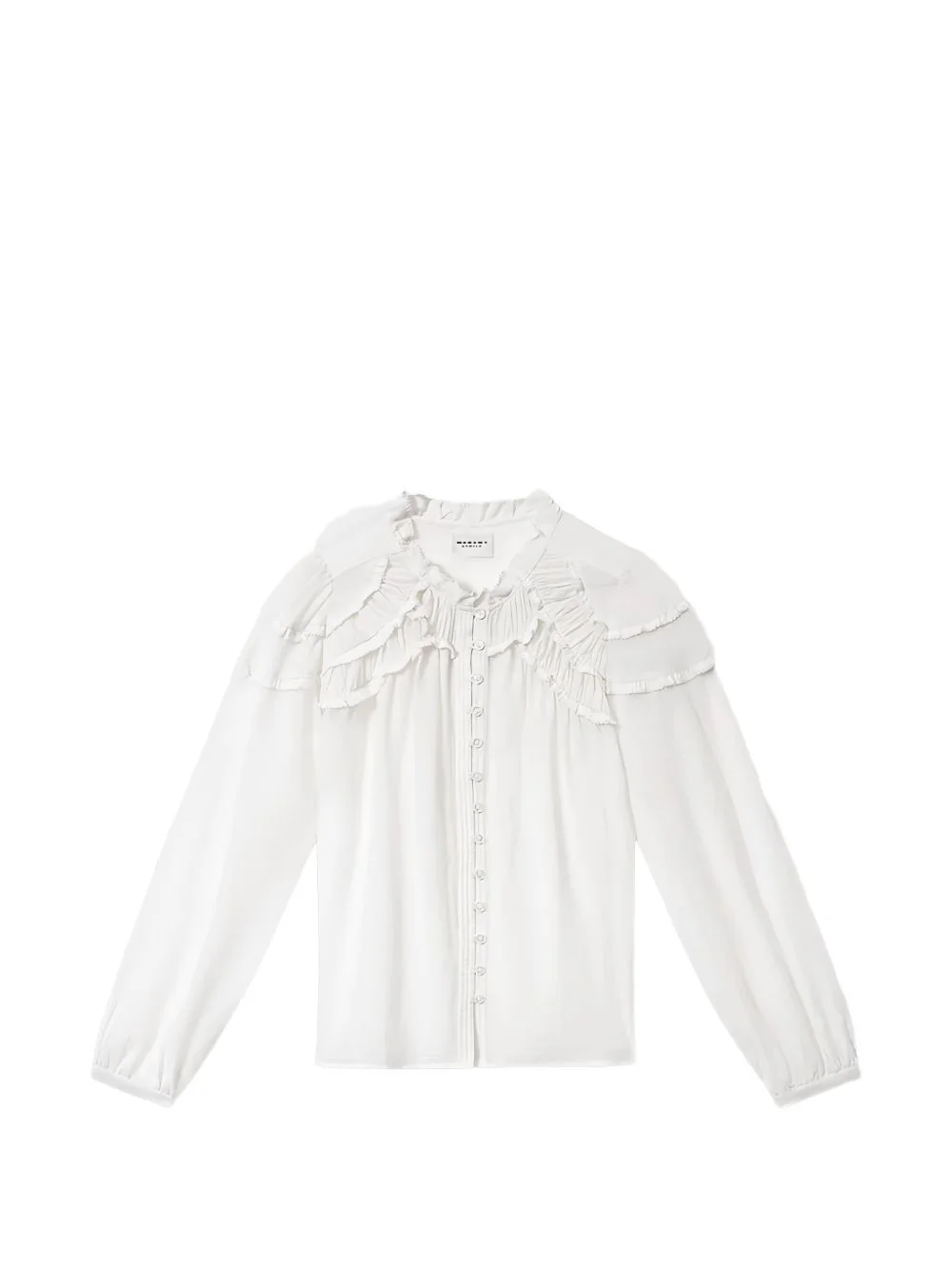 ruffled long-sleeve shirt - 1