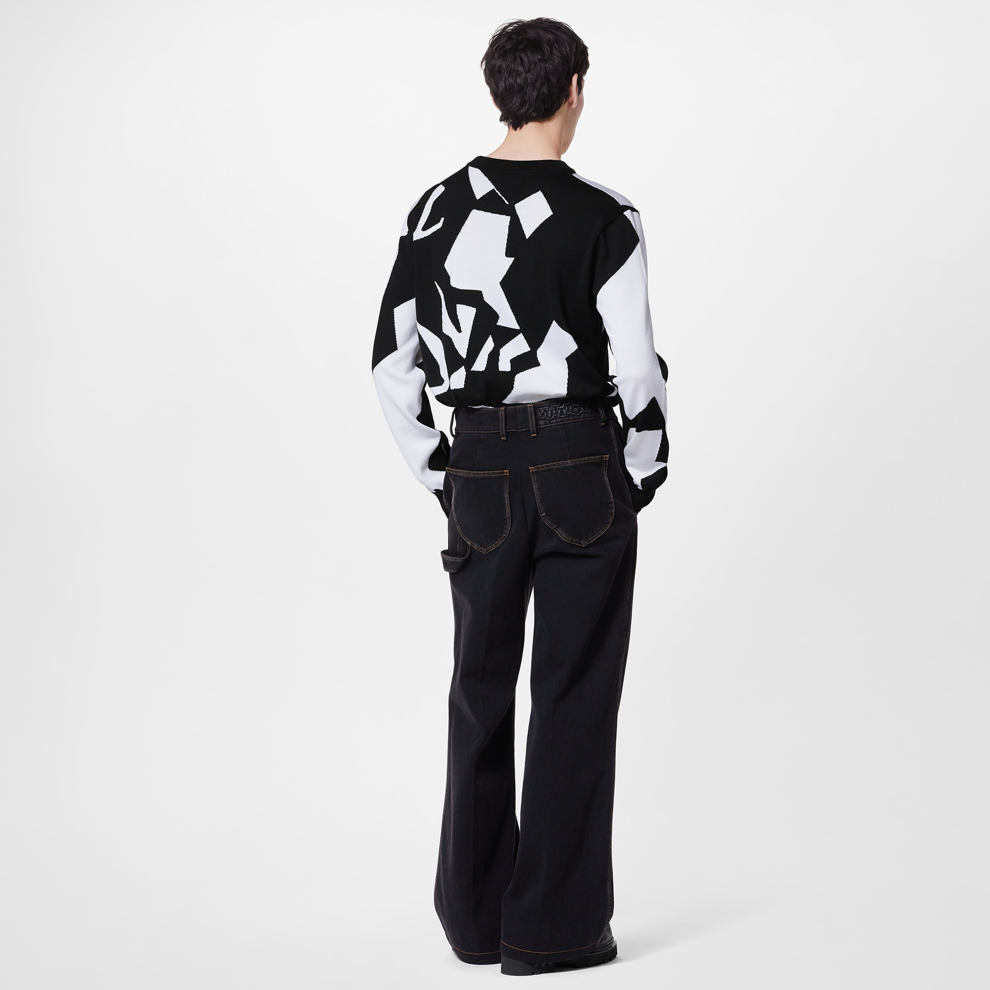 LV Abstract Houndstooth Crewneck - 3