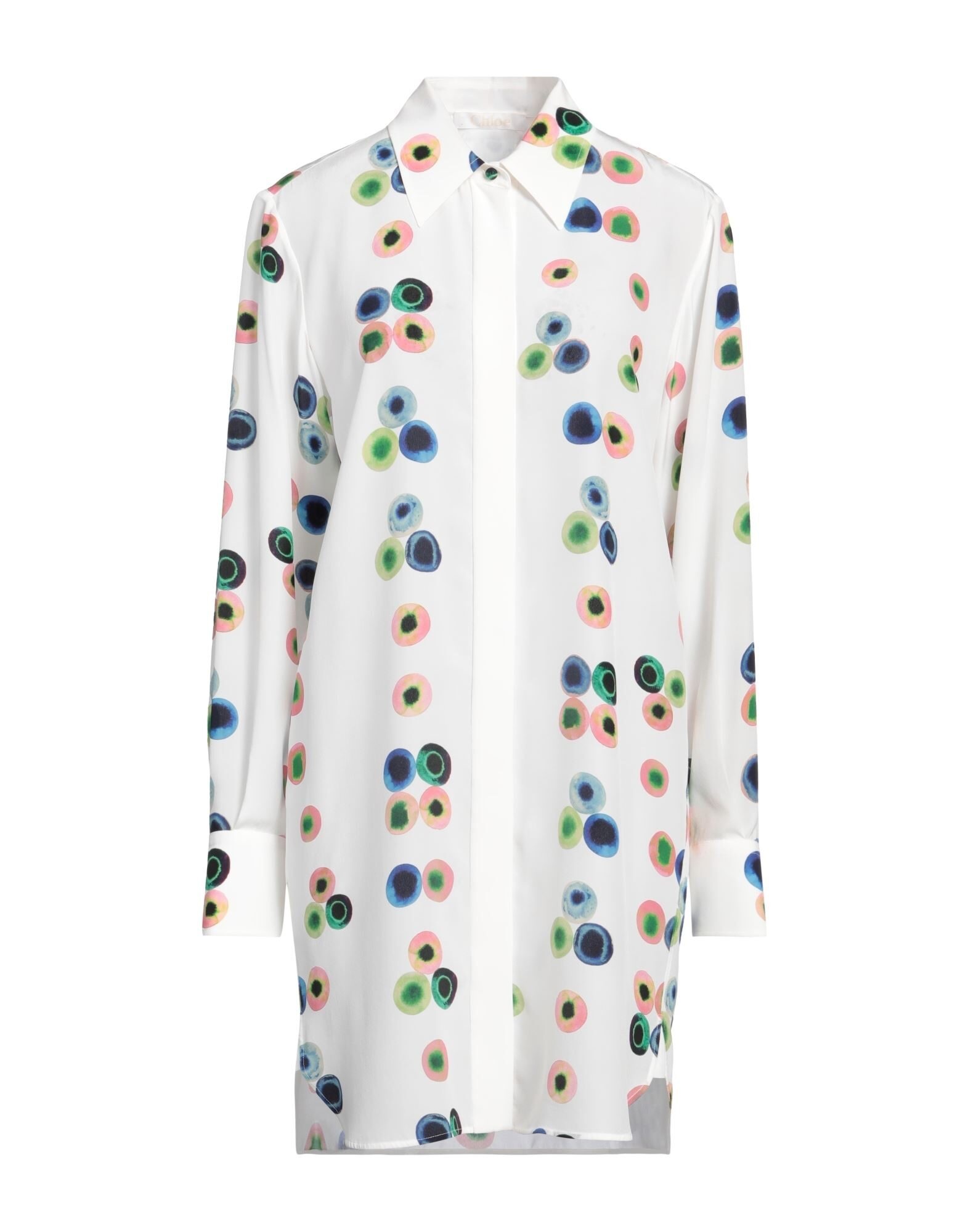 White Women's Shirt Dress - 1