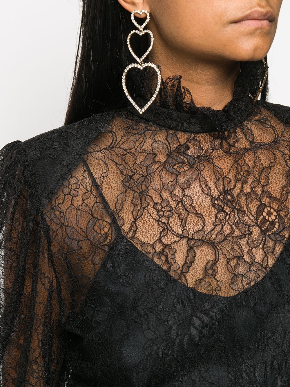 sheer lace dress - 5