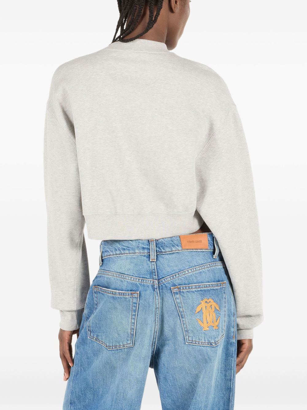 logo-motif cropped sweatshirt - 4