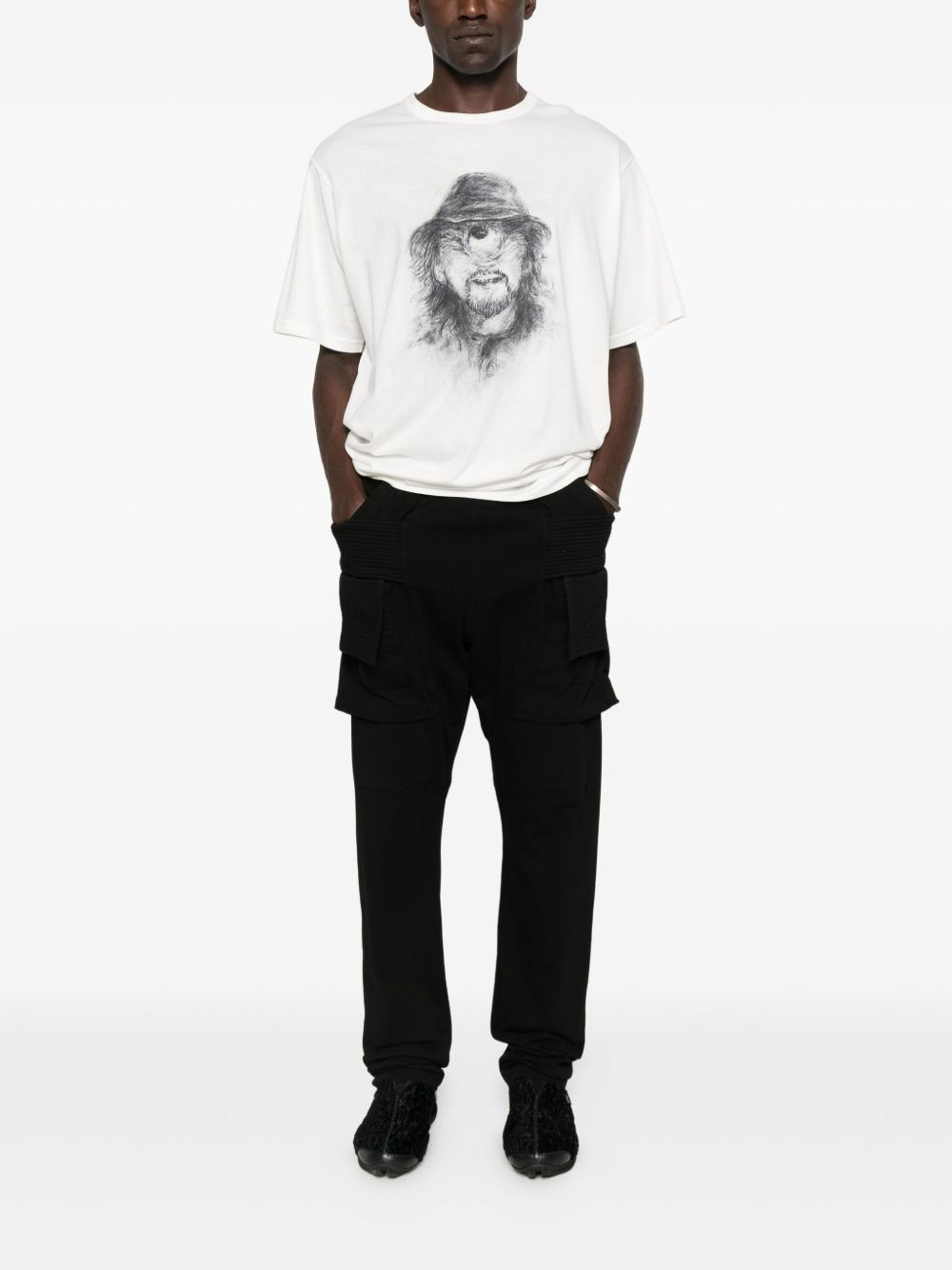 sketch-print T-shirt - 2