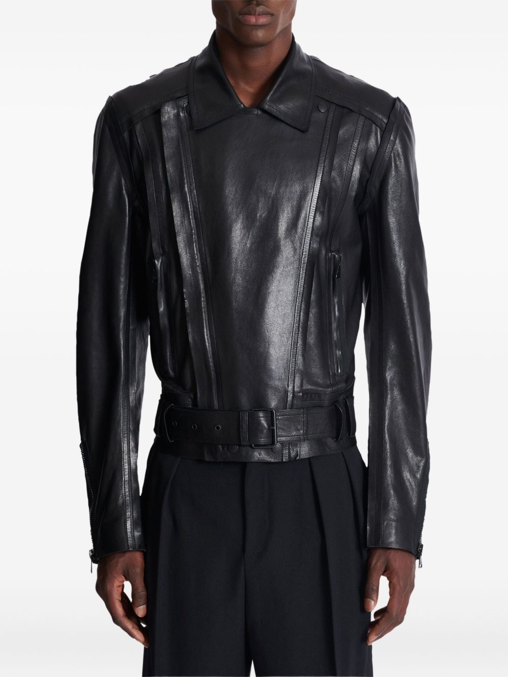 leather biker jacket - 6