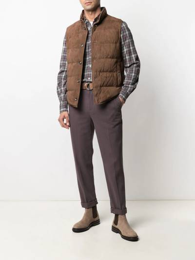 Brunello Cucinelli checked cotton shirt outlook