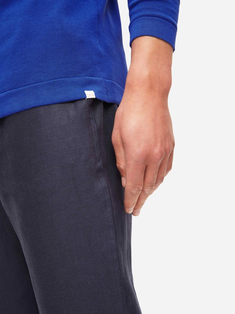 Men's Long Sleeve Polo Shirt Jacob Sea Island Cotton Blue - 7