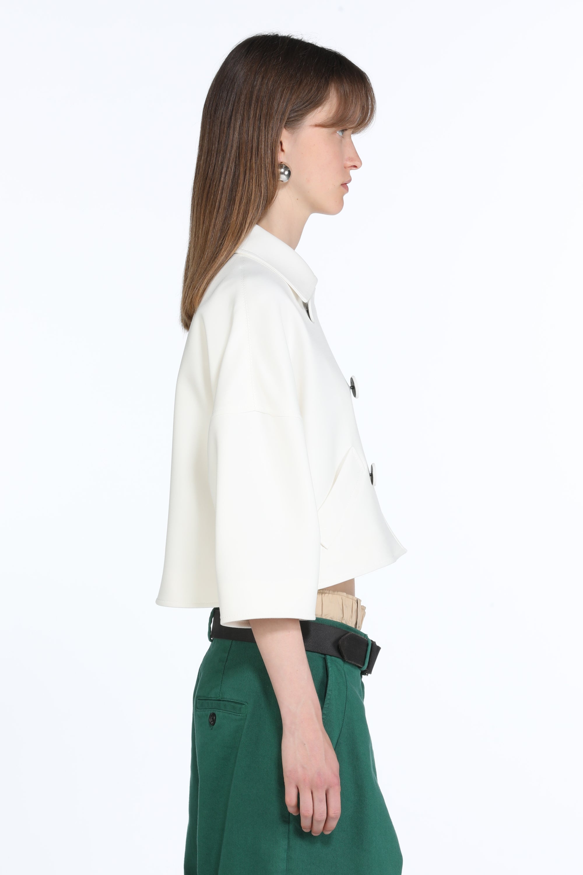 DOUBLE-BREASTED CROPPED JACKET - 3