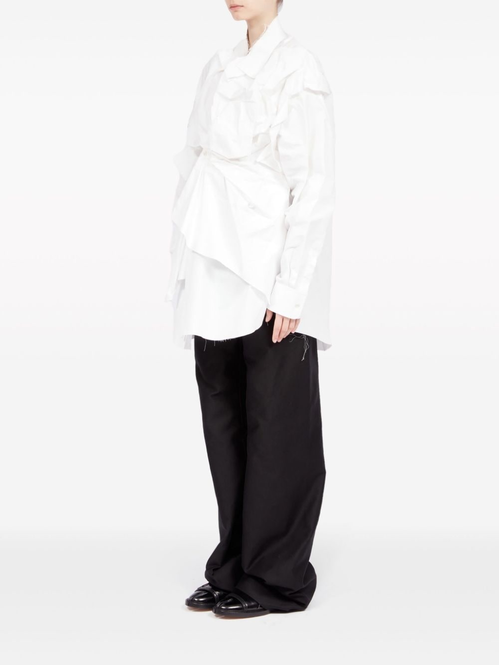gathered poplin shirt - 7
