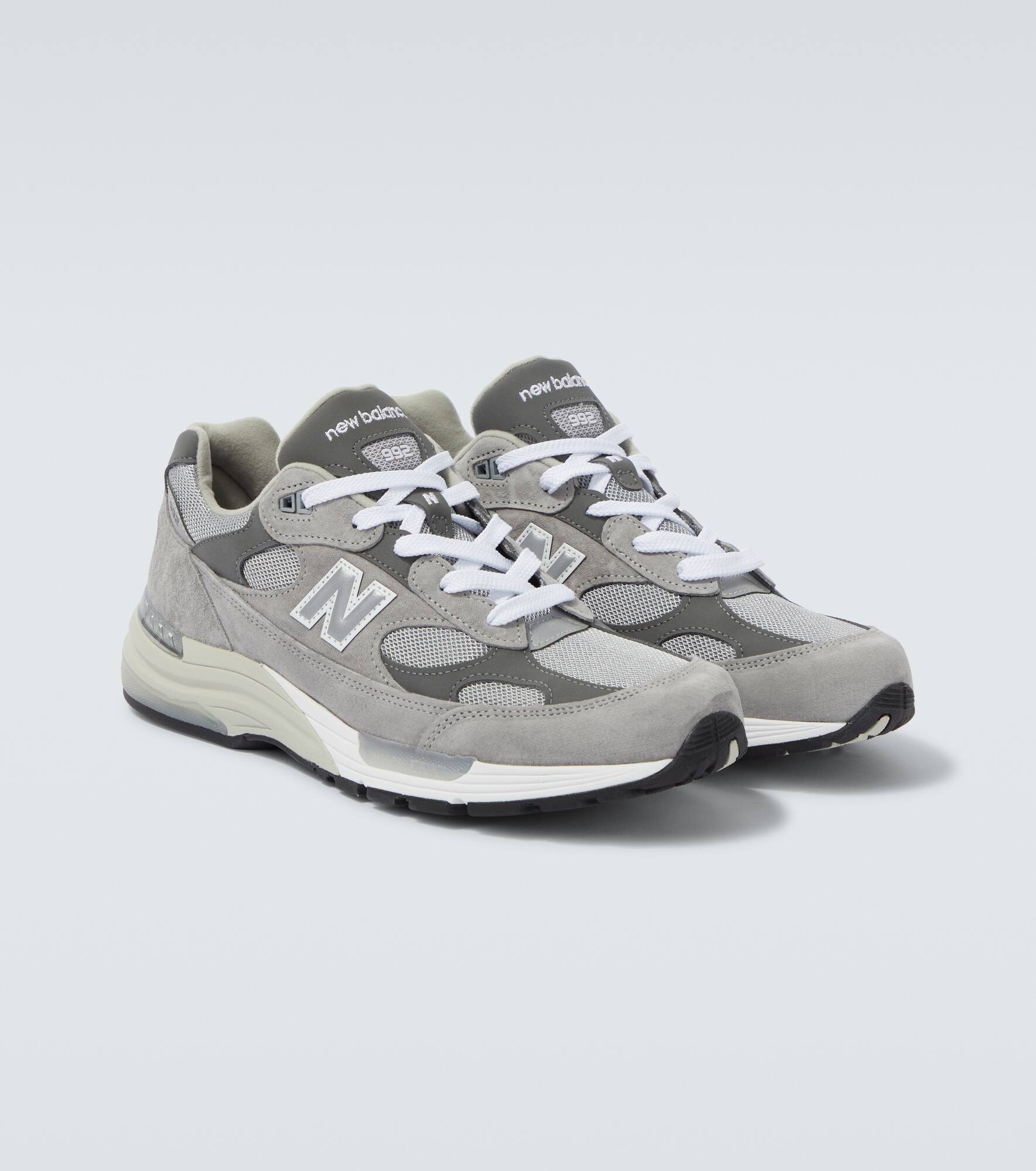 992 suede-trimmed sneakers - 5