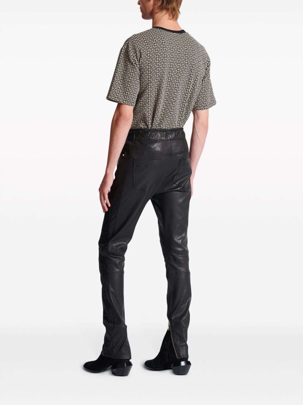 leather skinny trousers - 4