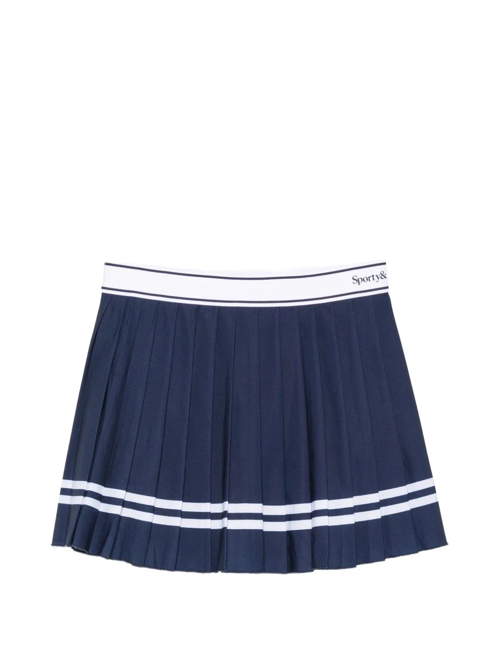 pleated striped-trim tennis mini skirt - 1