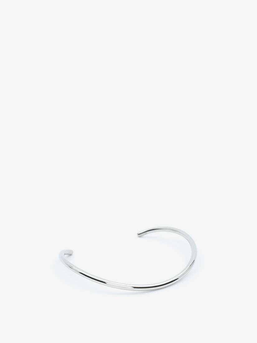 Thin Tubular Chocker in Antique Silver - 2