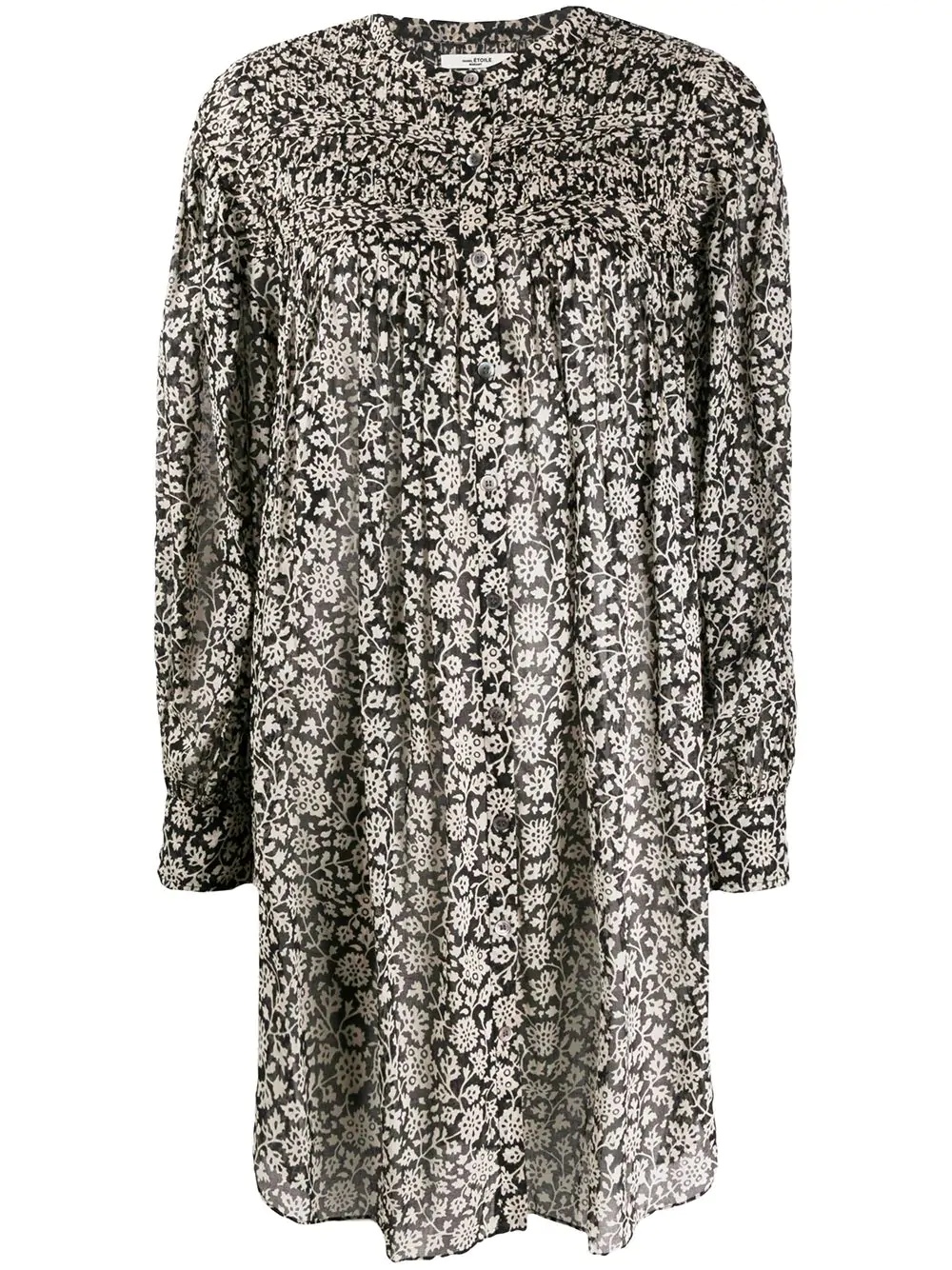 floral print smock dress - 1