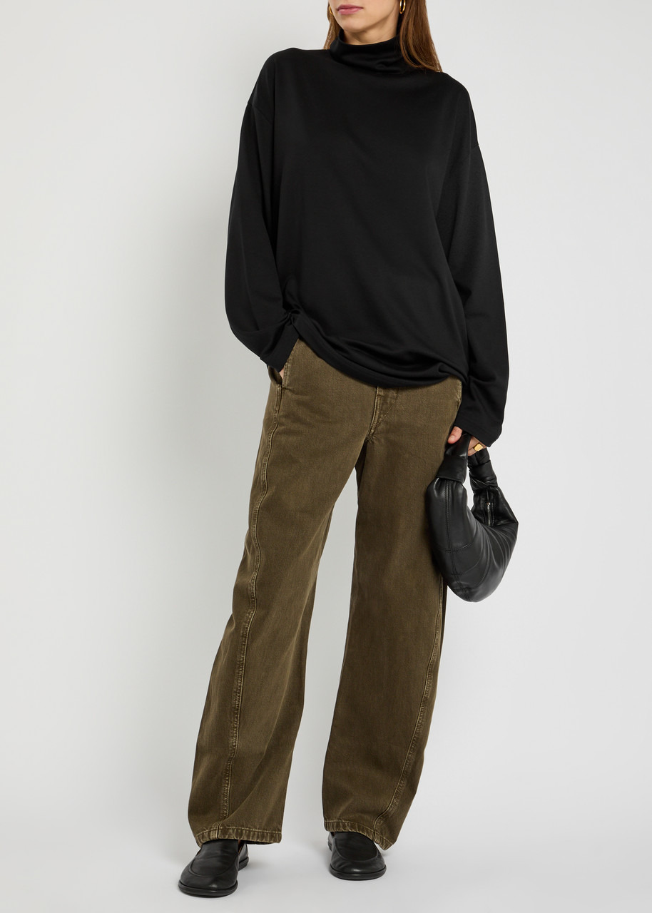 Lemaire Mock-neck Cotton and Silk-blend top - 4