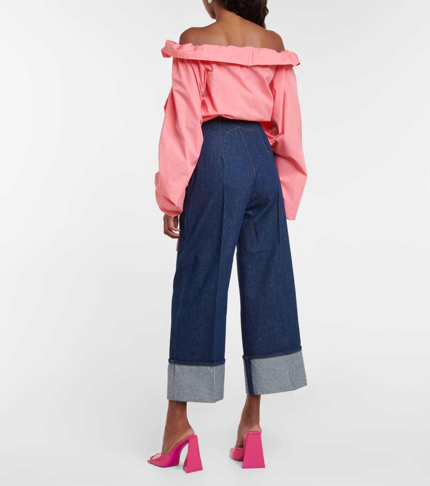 Mid-rise wide-leg jeans - 3