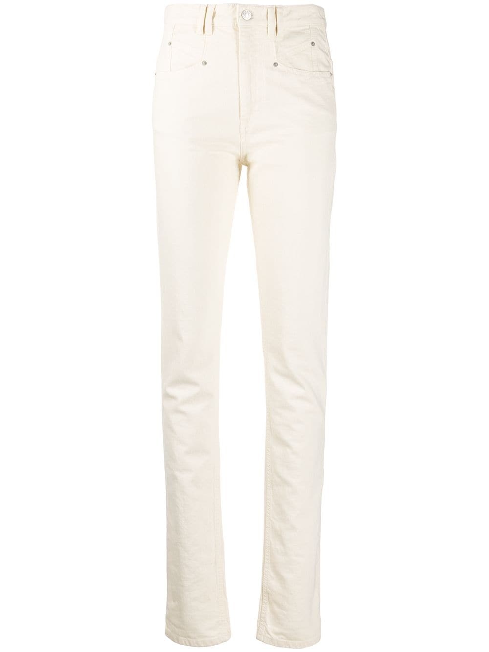 high-waisted slim-fit jeans - 1