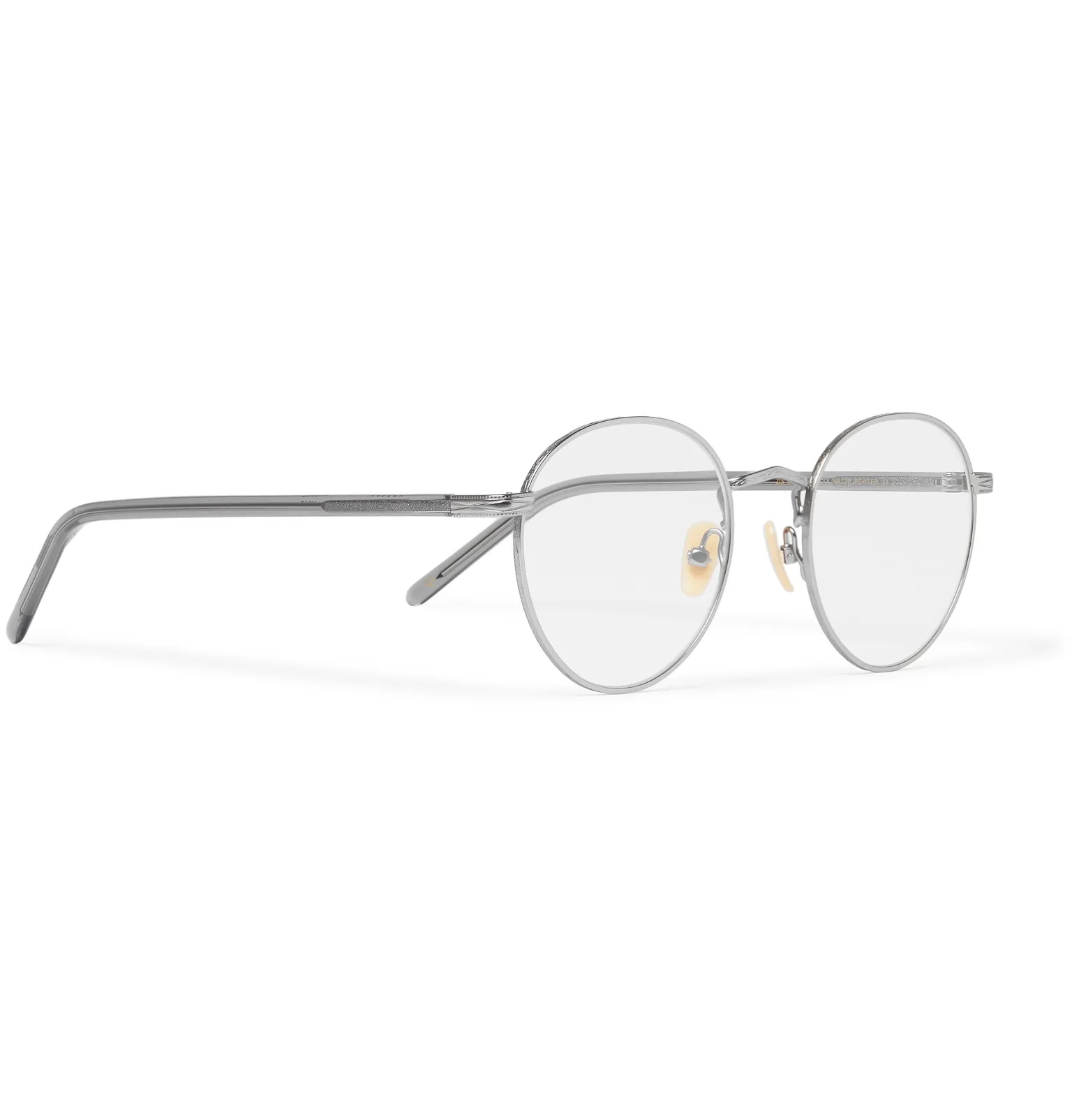 Zis Round-Frame Acetate and Silver-Tone Optical Glasses - 3