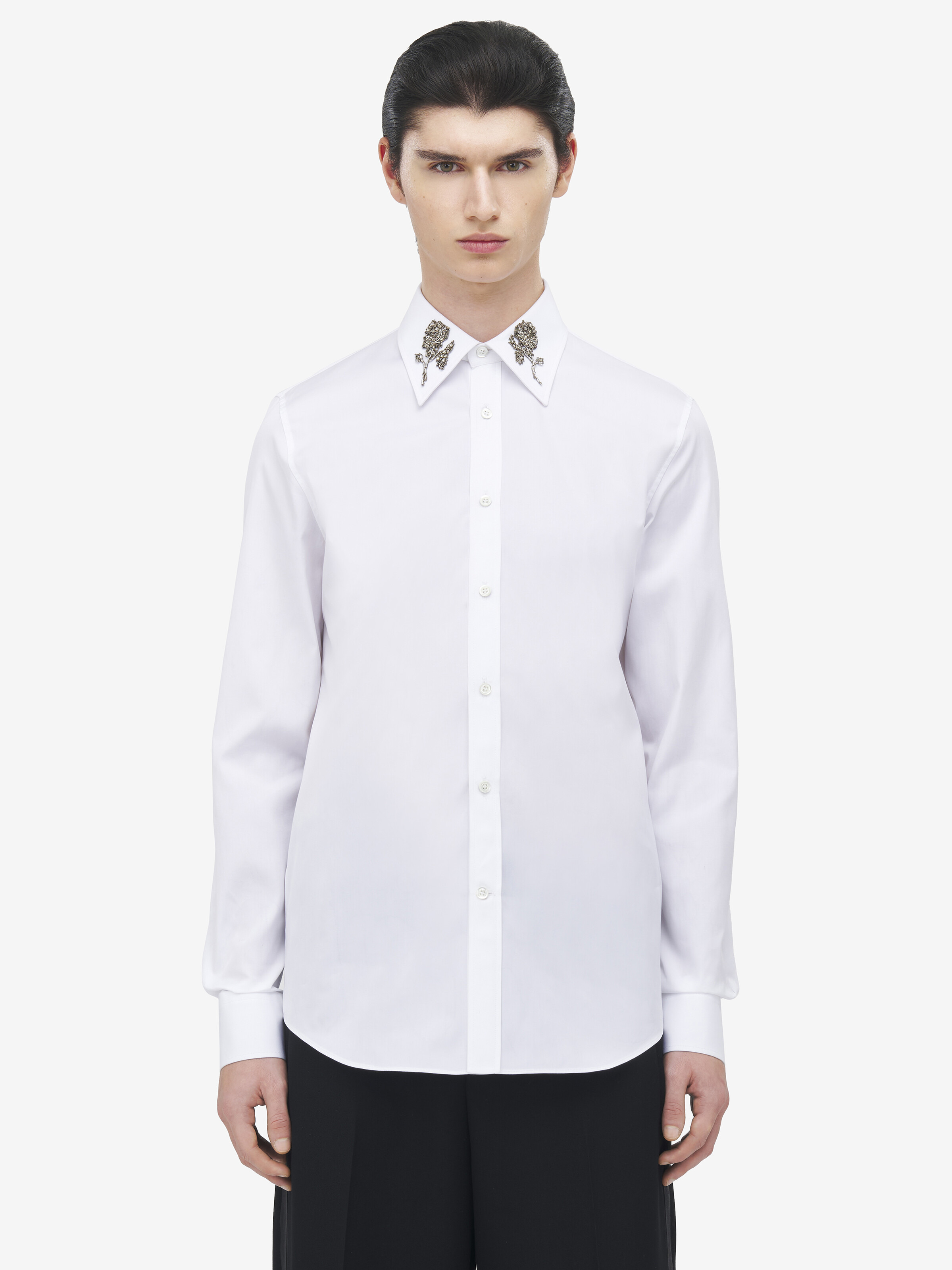 Sailor Tattoo Rose Embroidery Shirt - 2