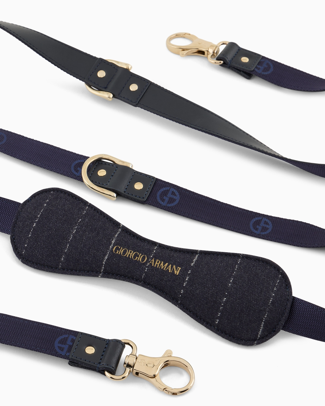 POLDO X GIORGIO ARMANI LEASH IN VIRGIN WOOL AND LEATHER - 3