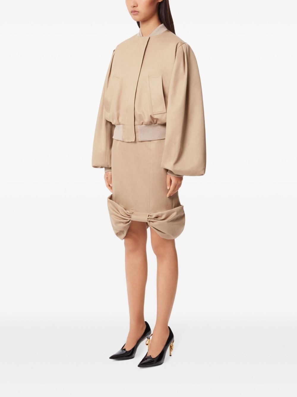 balloon sleeves bomber jacket - 3