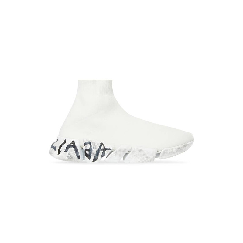 Women's Speed 2.0 Graffiti Recycled Knit Sneaker in White - 1