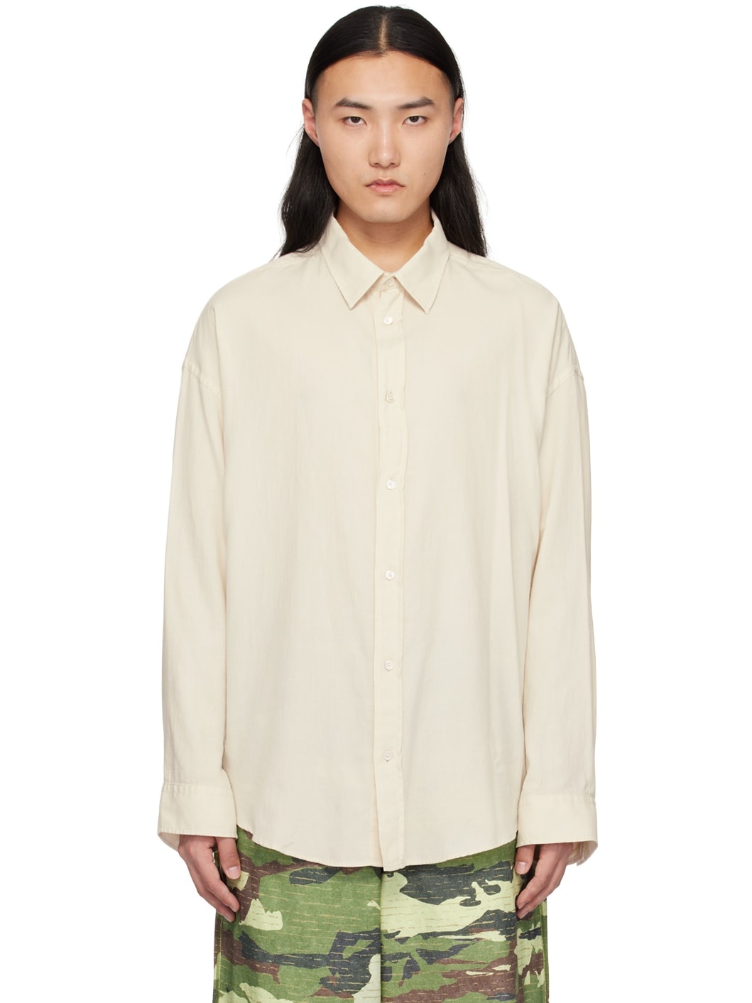 Off-White Button-Up Shirt - 1