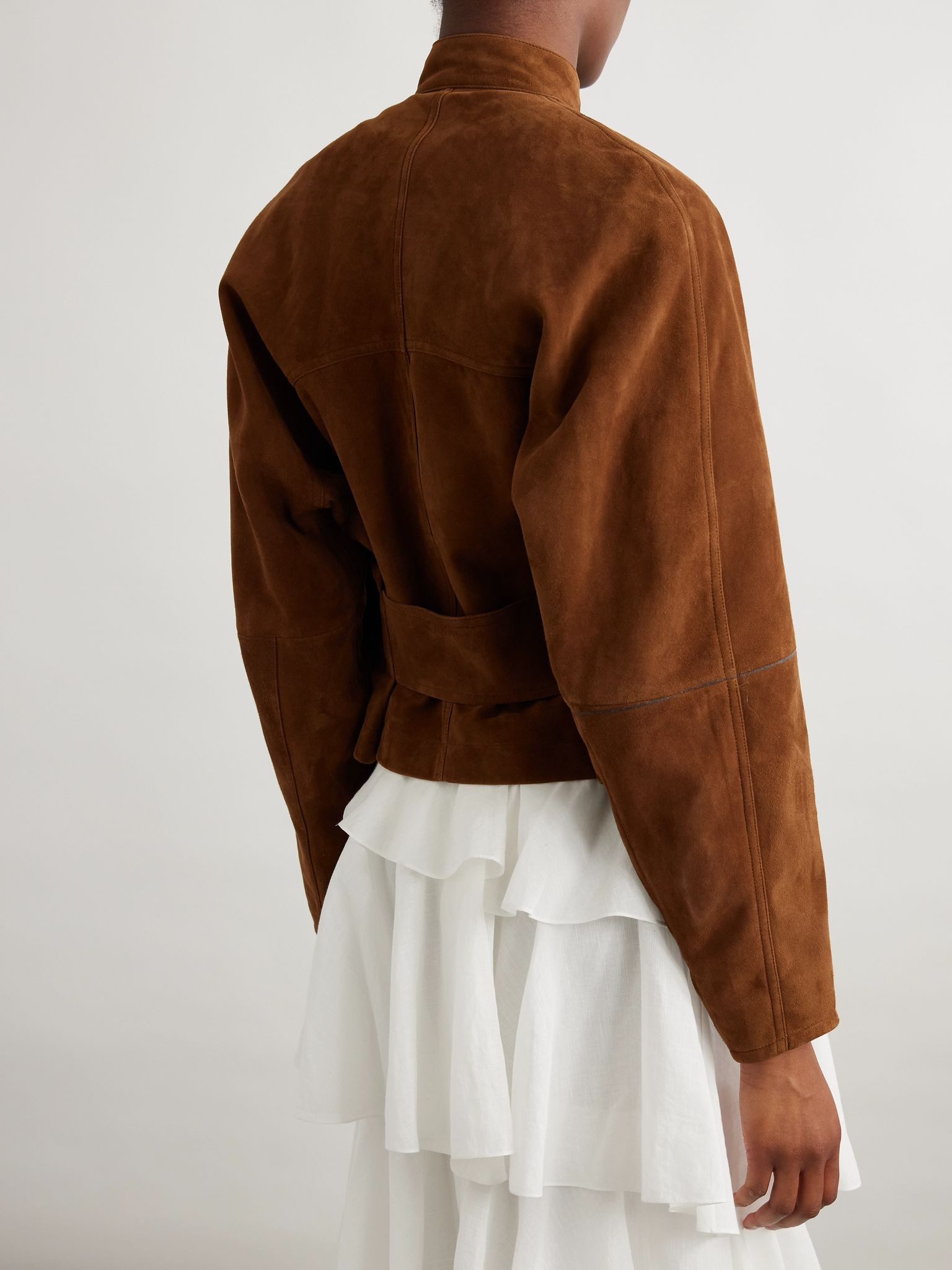 Suede jacket Brown - 4