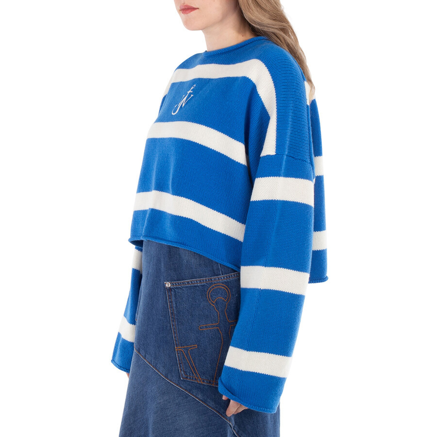 JW Anderson Anchor Logo Striped Cropped Jumper - 2