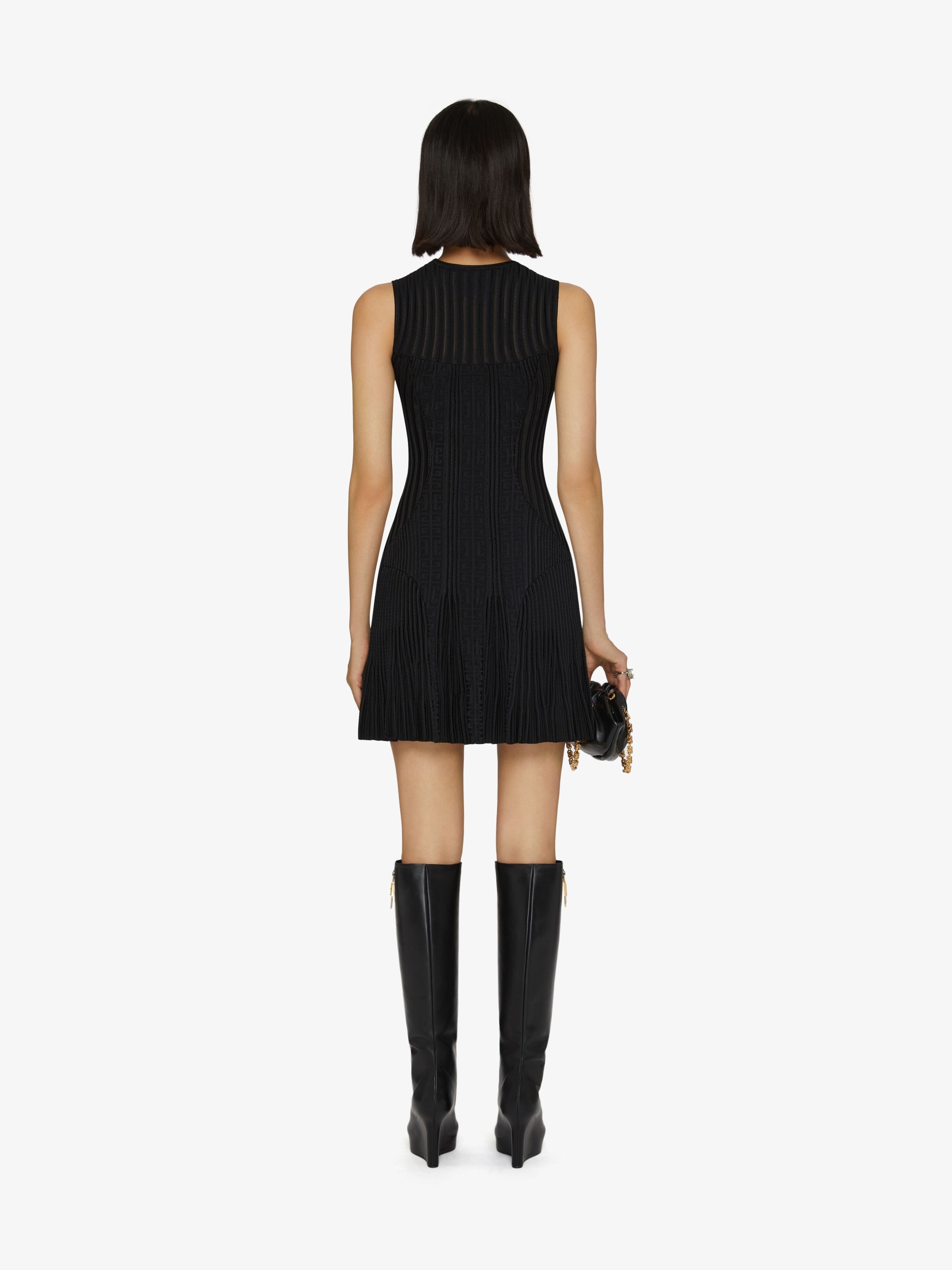 4G JACQUARD SLEEVELESS DRESS - 4