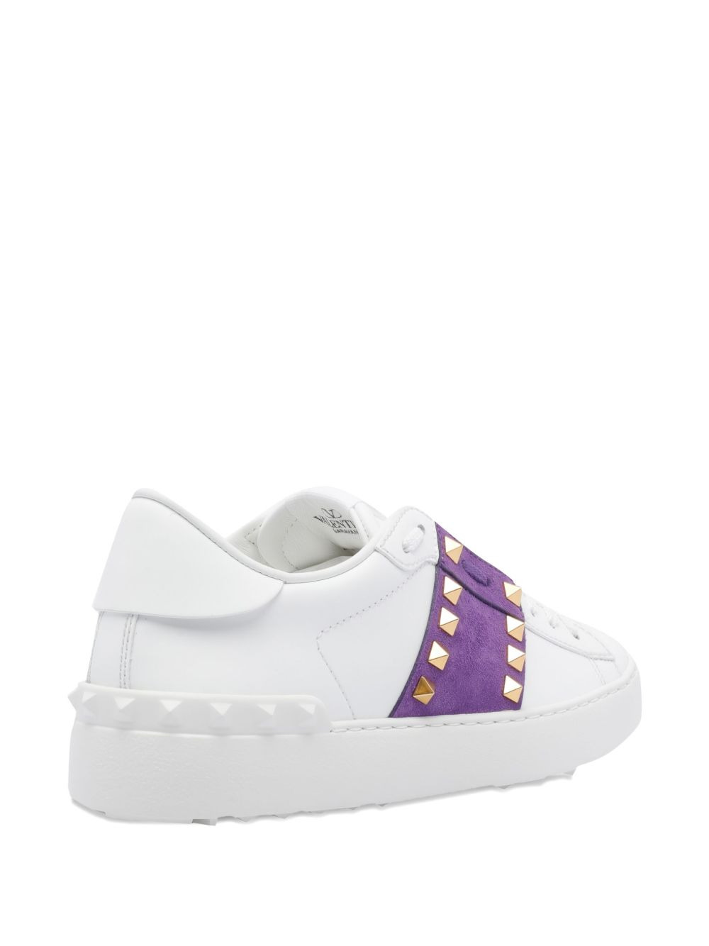 Rockstud Untitled suede-panel sneakers - 4