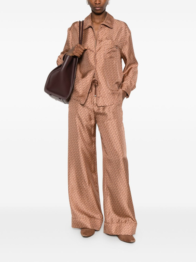 Herno drawstring patterned trousers outlook