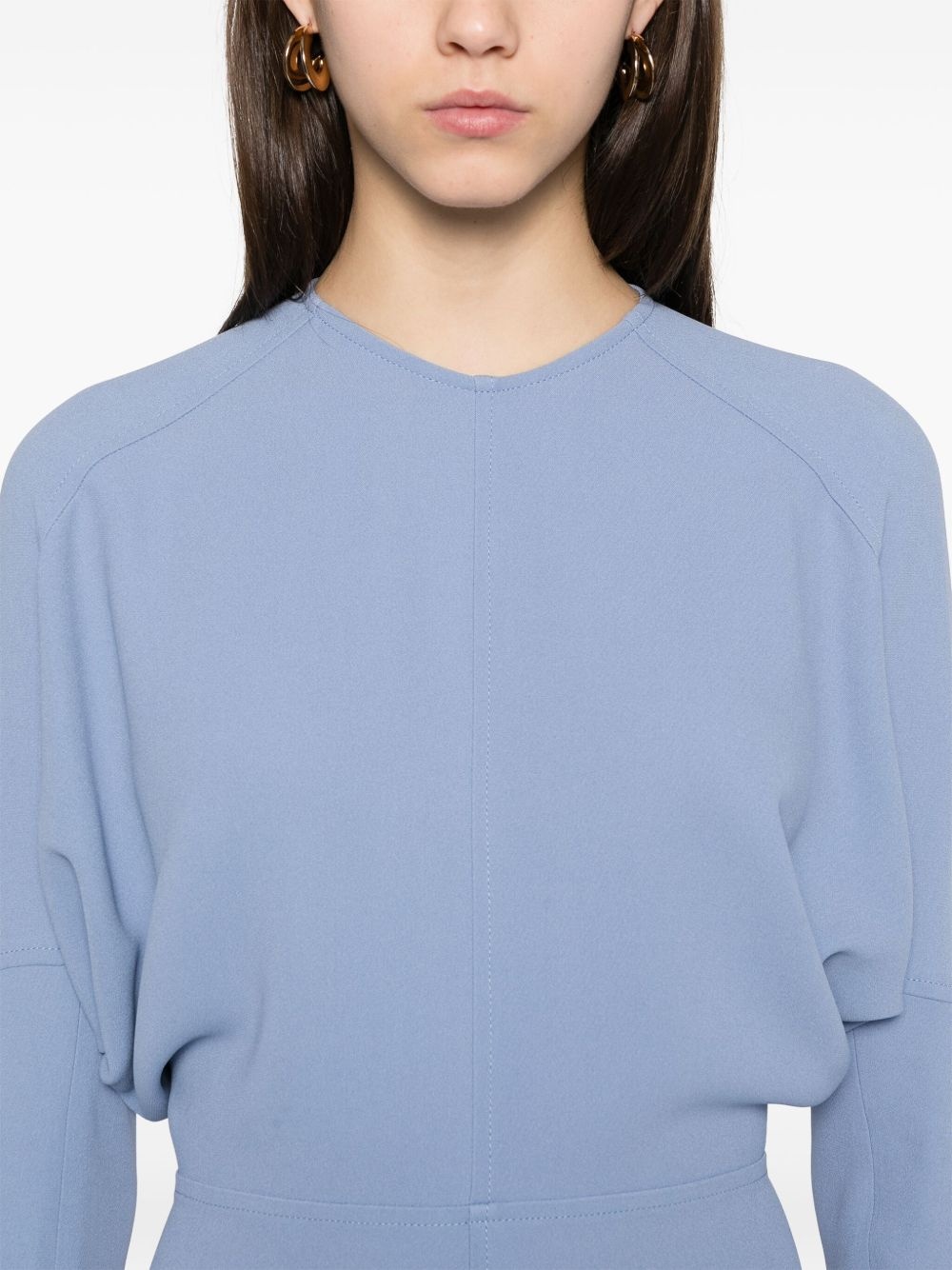 dolman-sleeves midi dress - 5
