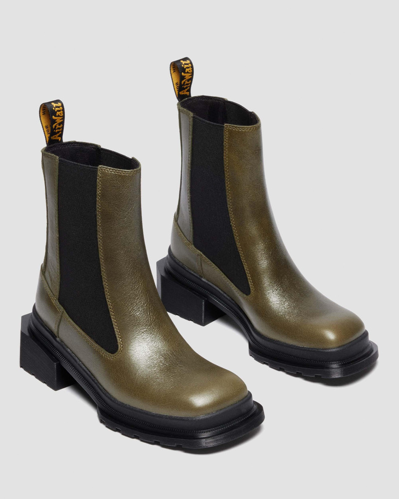 MAYBOLE CHELSEA Square Toe Leather Boots 5