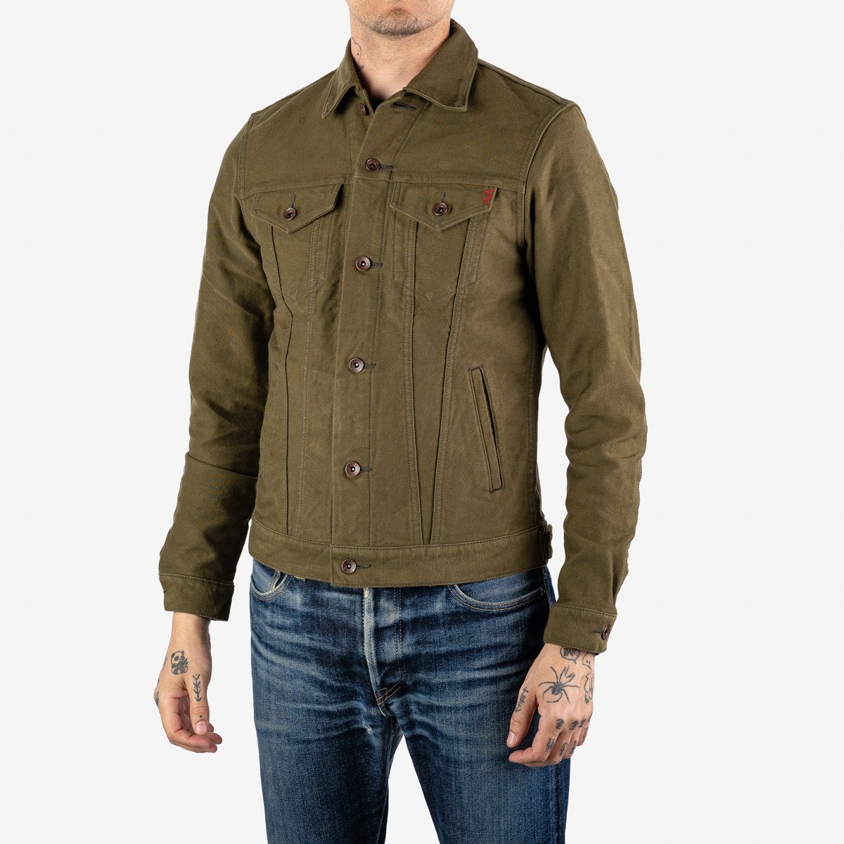 12oz Moleskin Modified Type III Jacket - Olive - 2