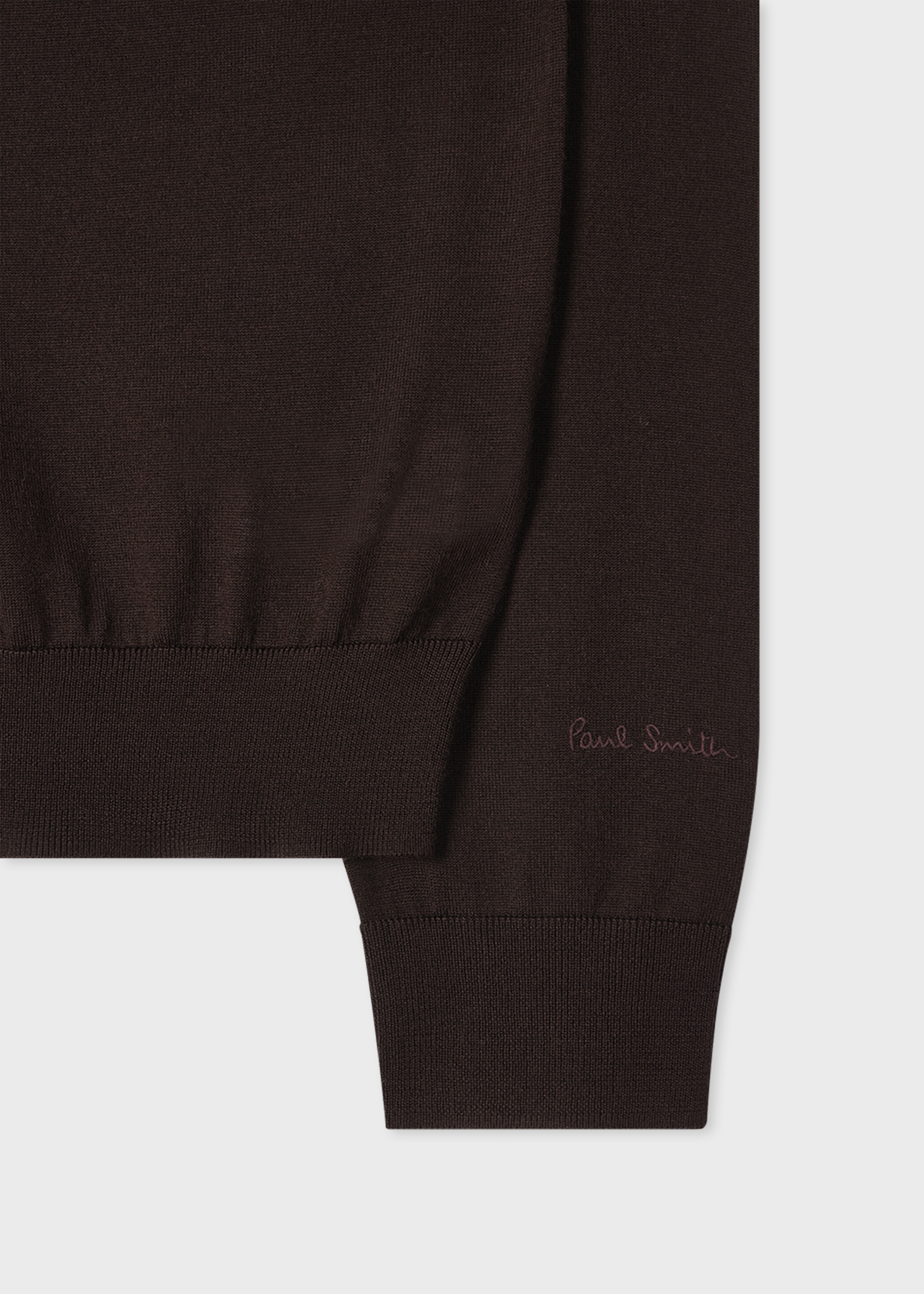 Dark Brown Merino Wool Roll Neck Sweater - 2