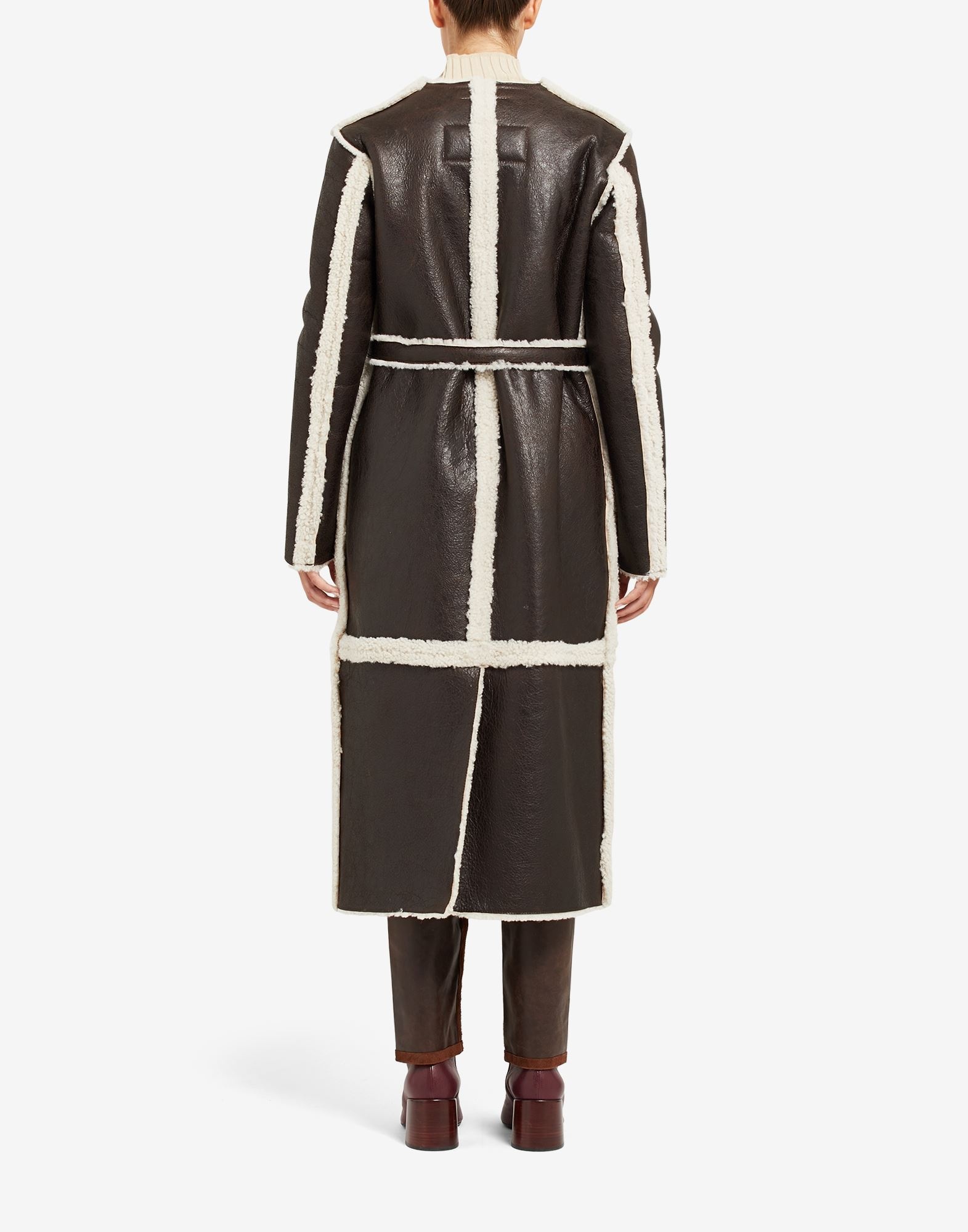 Blouse blanche shearling coat - 4