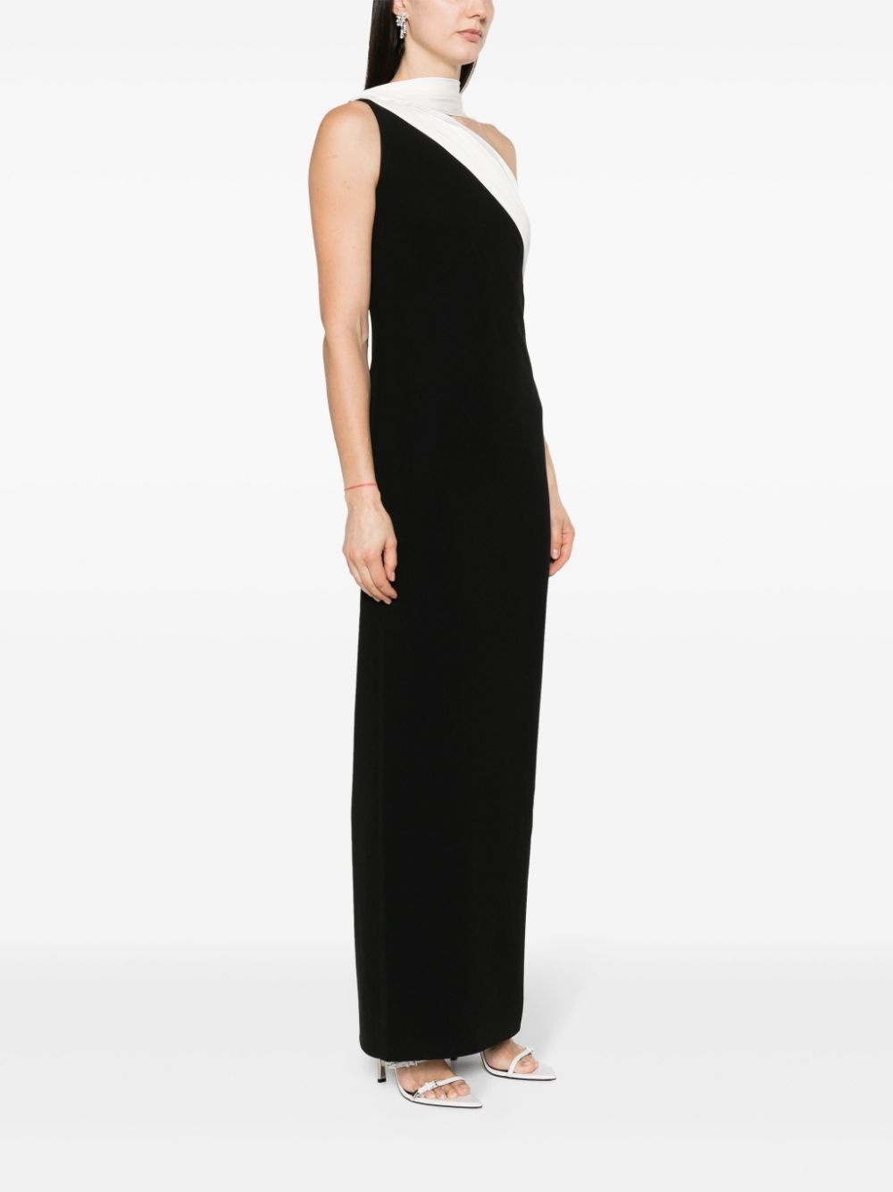 one-shoulder cady maxi dress - 3