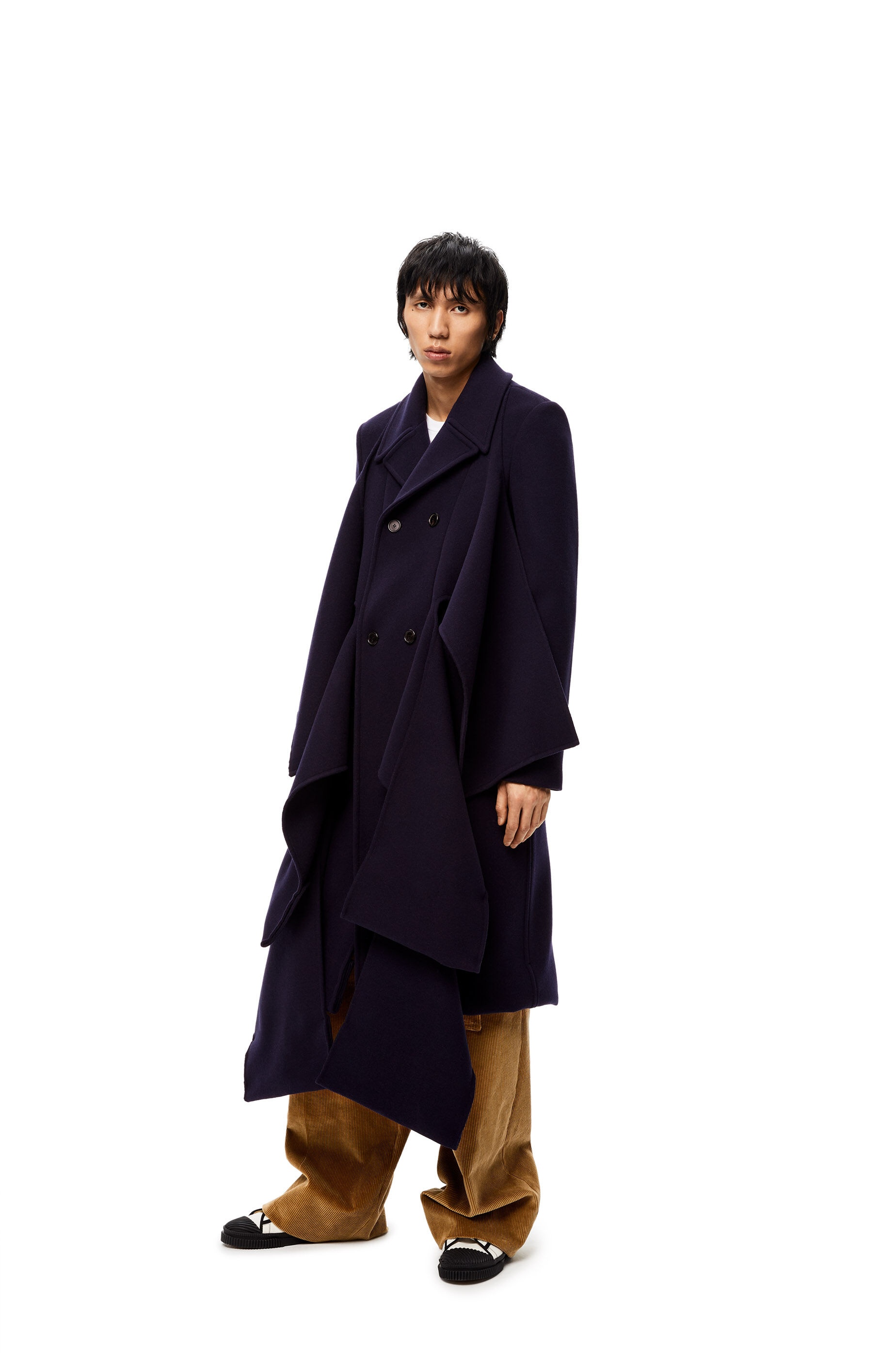 Panelled coat in wool and cashmere - 3