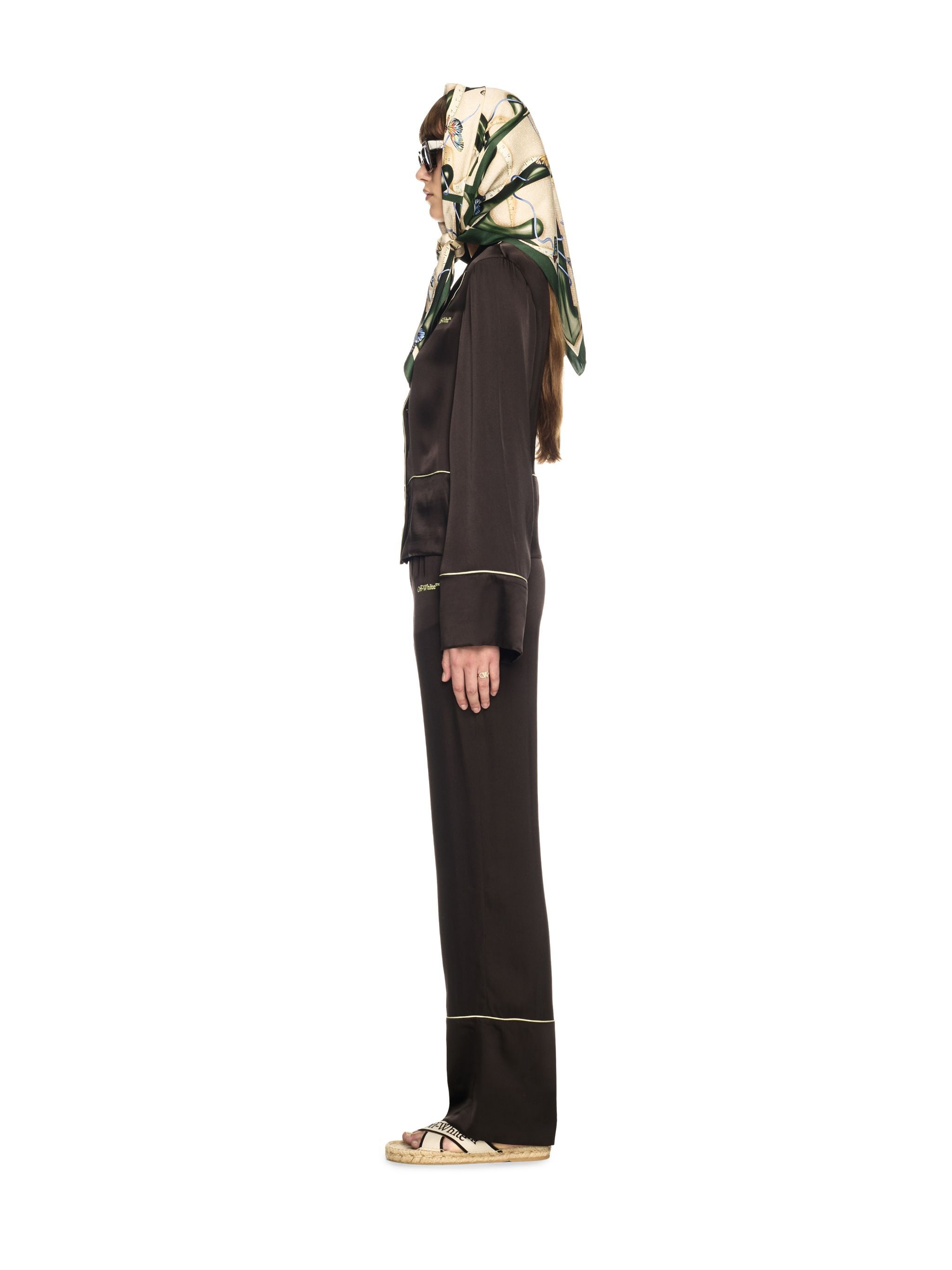 Chocolate Satin Pajama Pants - 3