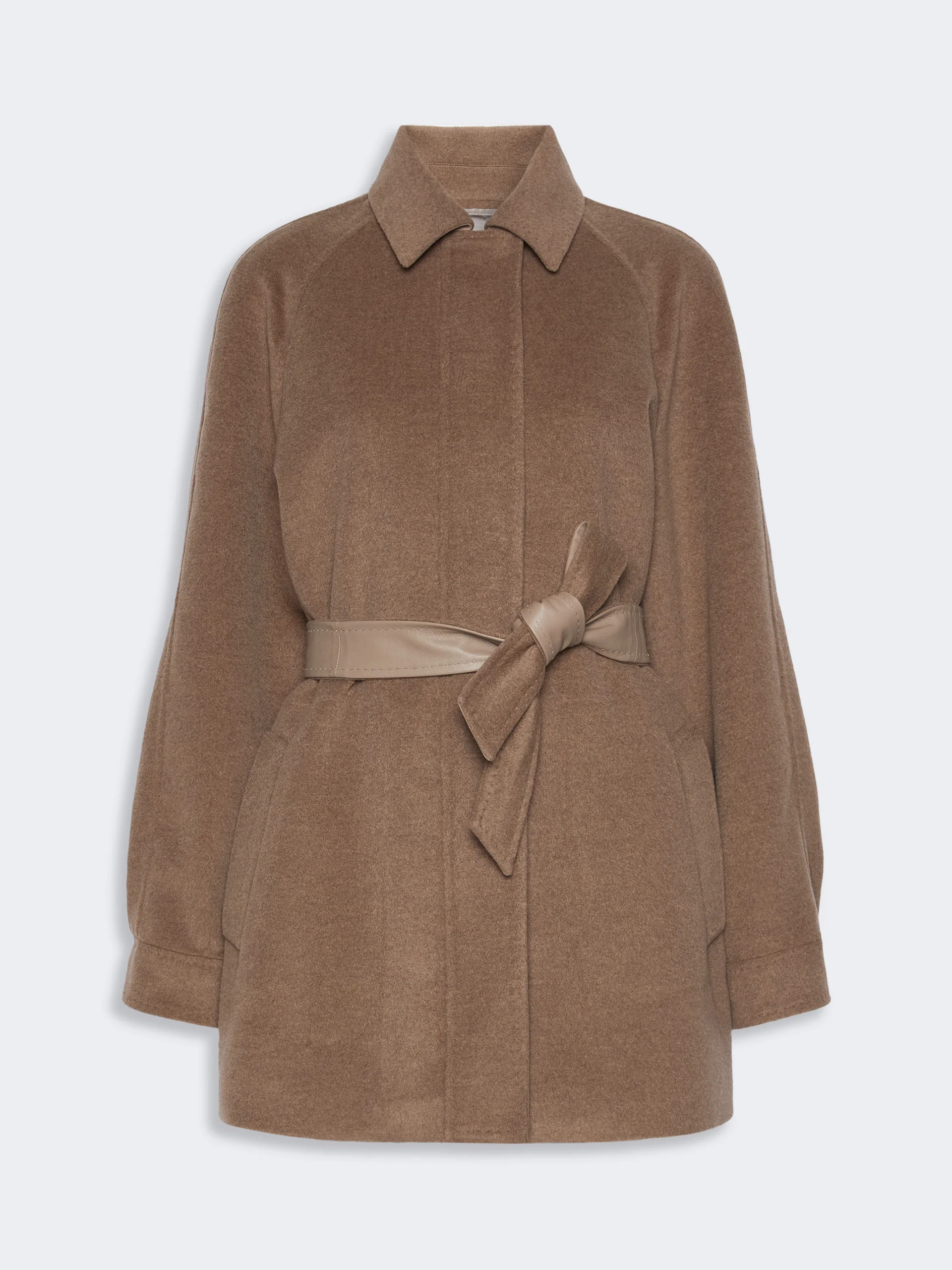 GIOCO Short cashmere beaver cloth coat - PEARL GREY - 1