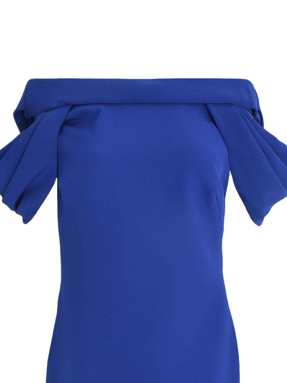 cap-sleeve draped gown - 3