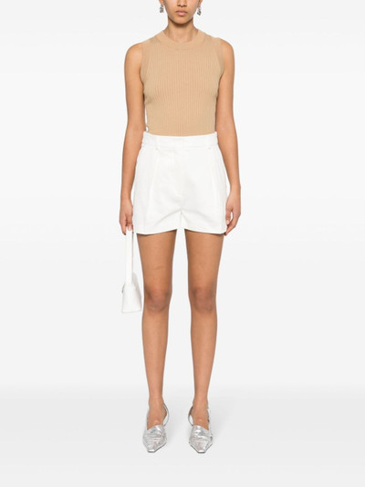 Sportmax cotton twill pleated shorts outlook