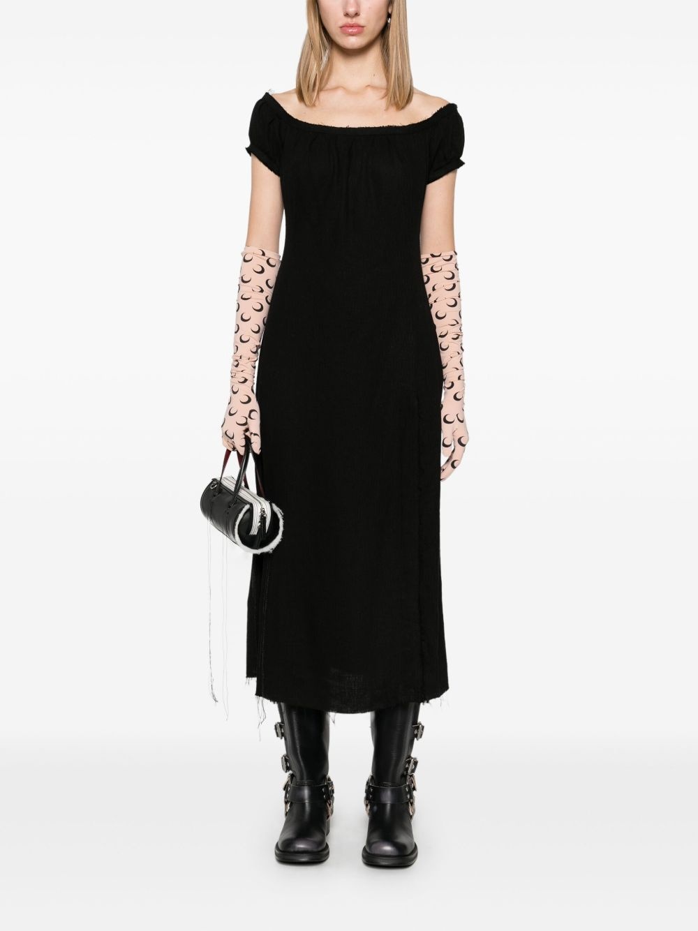 frayed midi dress - 2