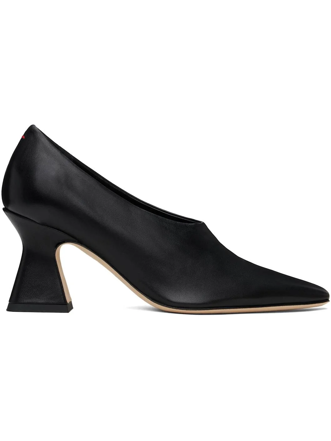 Black Nova Nappa Leather Heels - 1