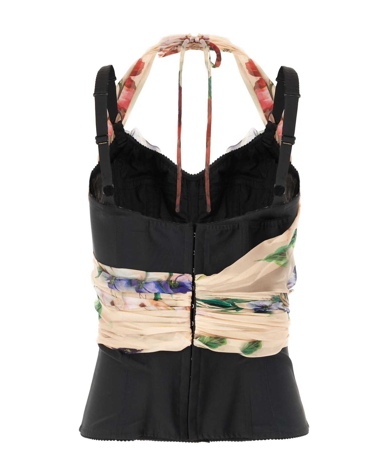 Printed Stretch Silk Blend Top - 2