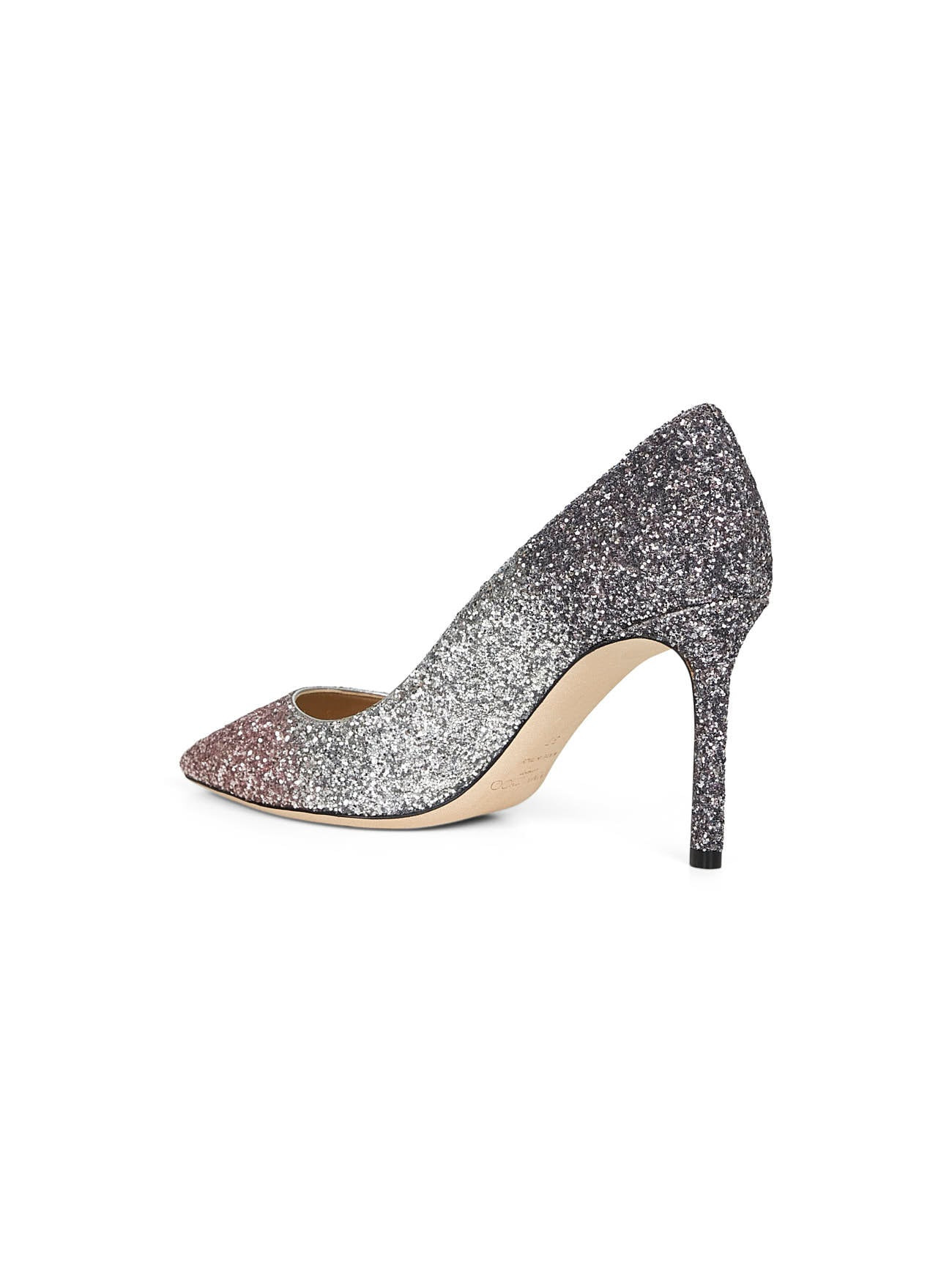 Multicolor glitter fabric Romy 85 pumps - 3