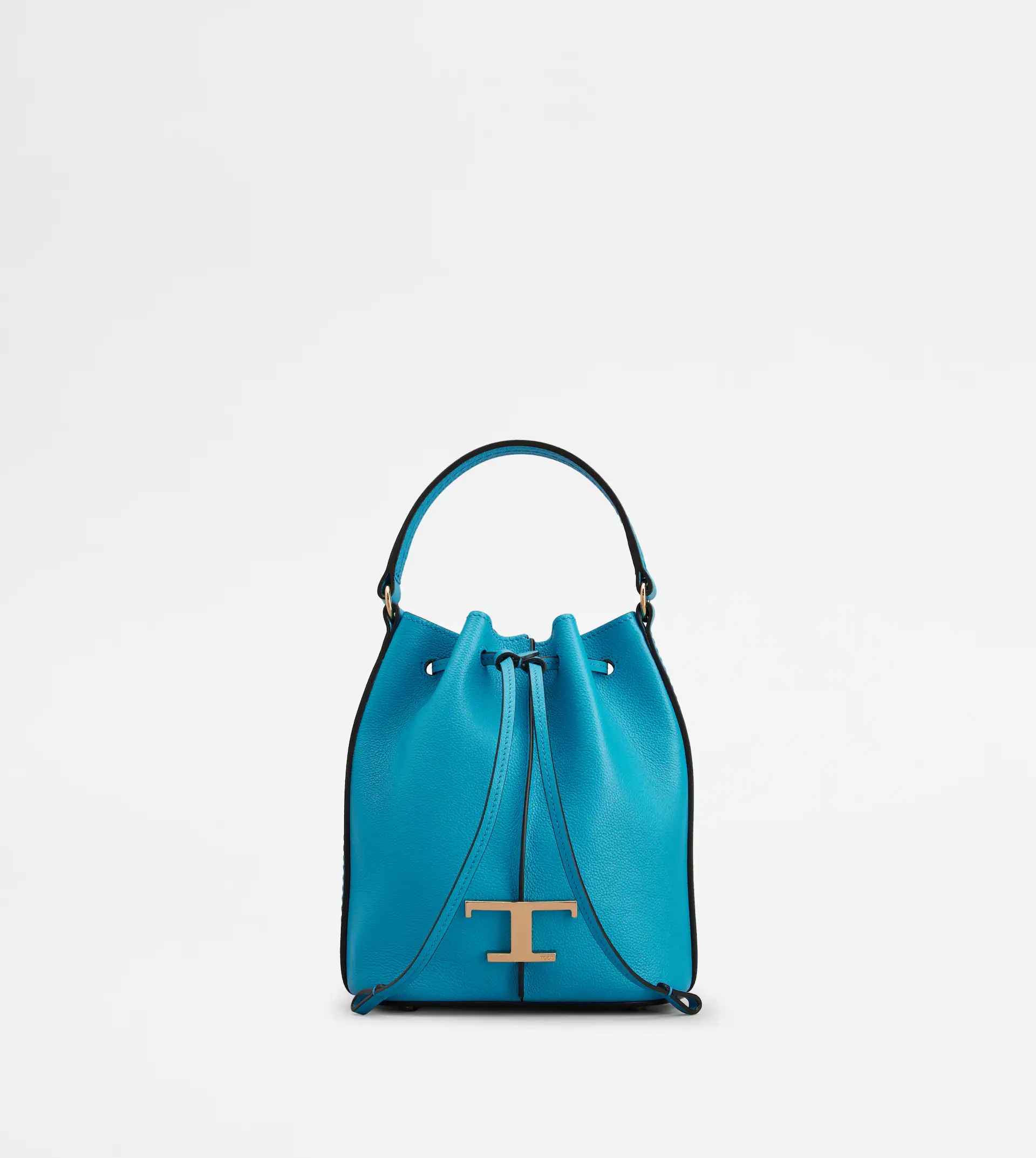 TIMELESS BUCKET BAG IN LEATHER MICRO - LIGHT BLUE - 1