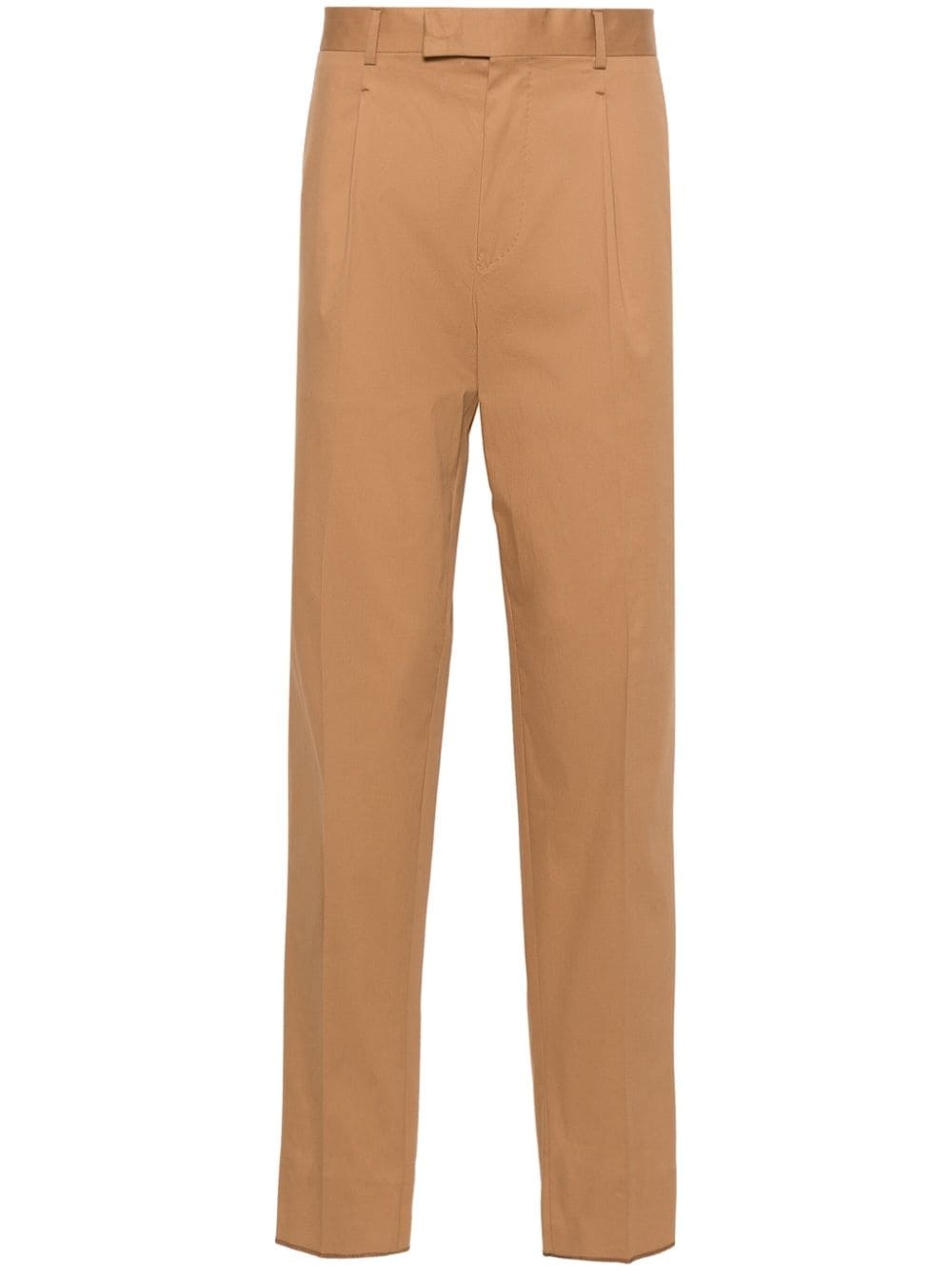 mid-rise pleated chino trousers - 1