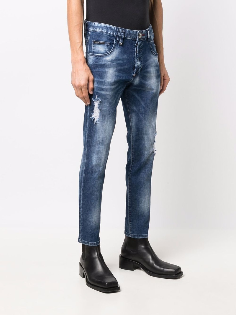 ripped-detailed skinny jeans 3