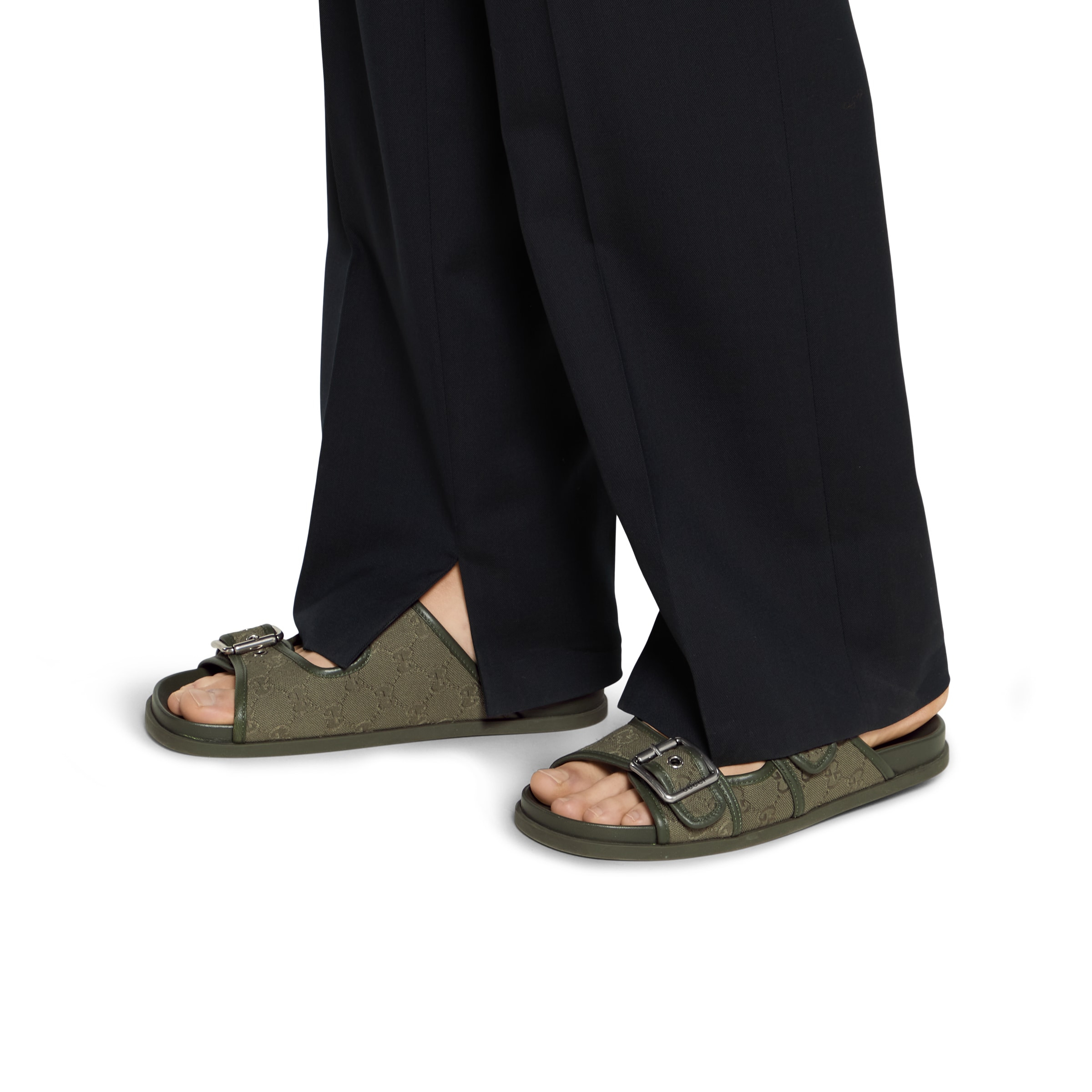 Men's slide sandal with buckles - 3