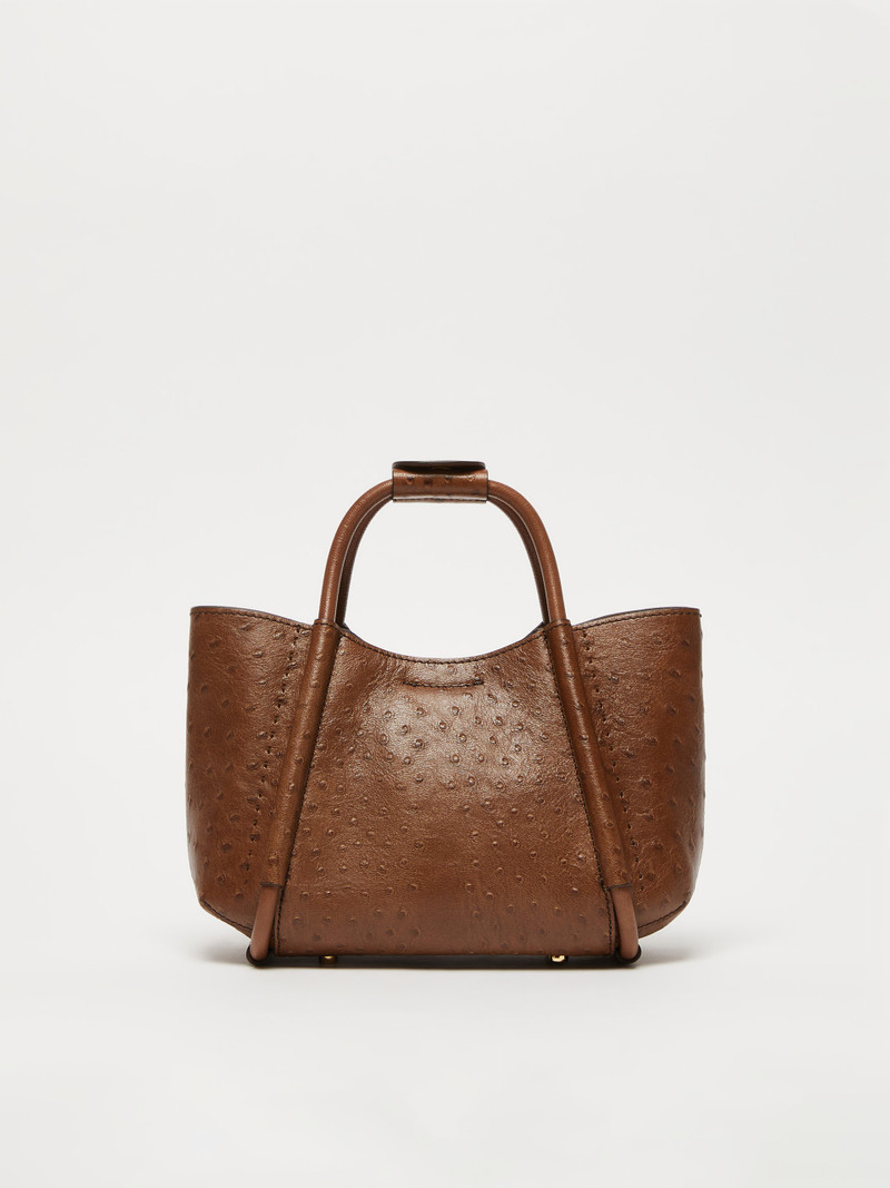 MARINXSOSTRICH Extra-small ostrich-print leather Marine Bag 3